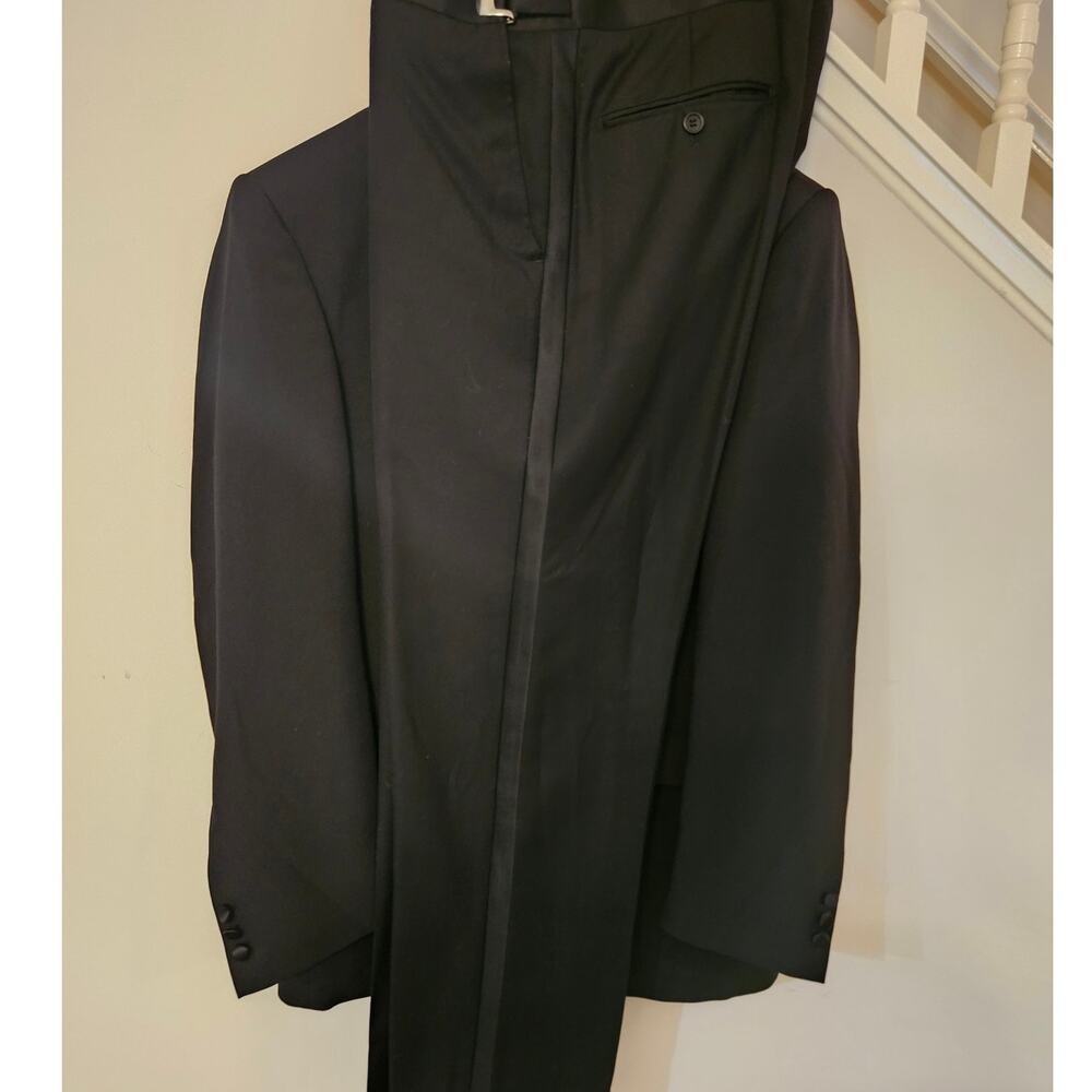 Vintage Tuxedo Tux Giorgio Fiorelli Black 40R 34x29 Superlux Pristine Adjustable